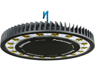 Aparatos LED HT 55°C en suspensión difusor vidrio óptica rotosimétrica IP66/IP67