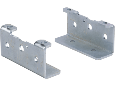 Pair of brackets for mounting on double chain and busbar