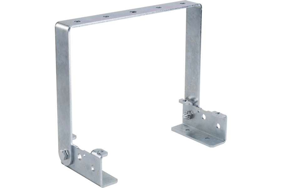 Adjustable bracket for wall-mounting pole mounting and light tower mounting
