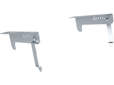 Pair of adjustable supports in AISI 304 stainless steel direct screw mounting