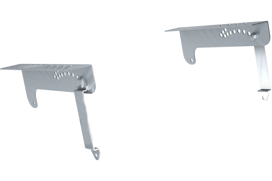 Coppia di supporti orientabili in acciaio inox AISI 304 montaggio diretto a vite