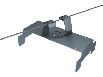 0 - 90° adjustable bracket for mounting on catenary cable