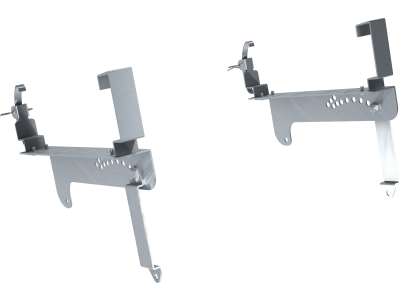 Pair of quick fitting AISI 304 stainless steel supports for transversal adjustment