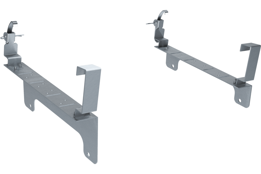 Pair of quick fitting AISI 304 stainless steel supports for axial adjustment of floodlights size M