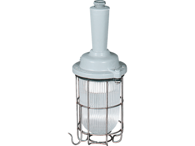 UNAV 2137 portable well glass fixture in thermosetting GRP with stainless steel protection cage 250V IP65