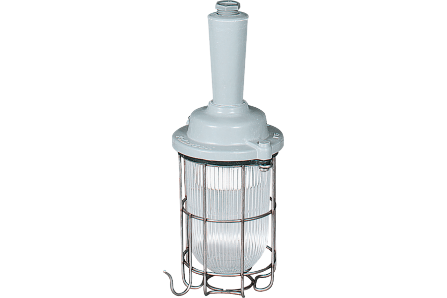 UNAV 2137 portable well glass fixture in thermosetting GRP with stainless steel protection cage 250V IP65