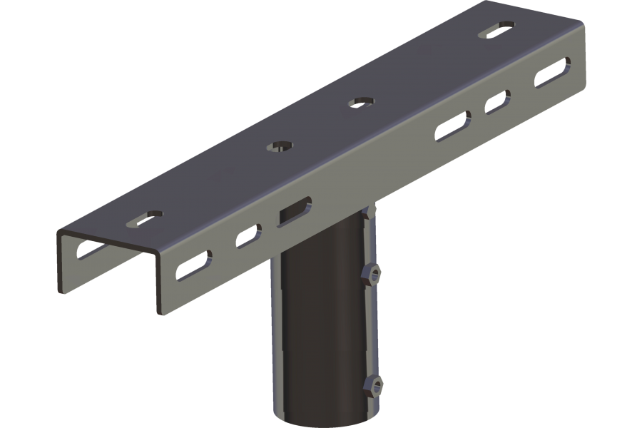Cross beam for pole-top mounting 1 or 2 X-TIGUA floodlights