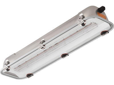 Plafoniera LED acciaio inox-vetro lunghezza 690 mm IP66 zona 2 (GAS) e 21-22 (POLVERE)