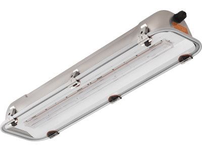 Pantallas LED acero inoxidable-vidrio de 690 mm de longitud IP66 zonas 2 (GAS) y 21-22 (POLVO)