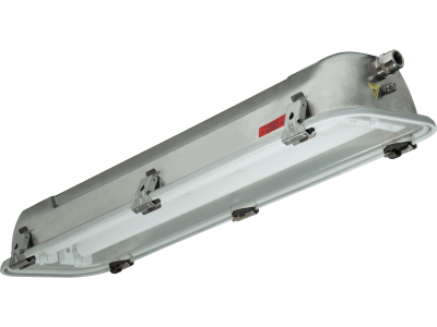 Light fixture in stainless steel-glass with white reflector lenght 690 mm IP66 zone 1-2 (GAS) and 21-22 (DUST)