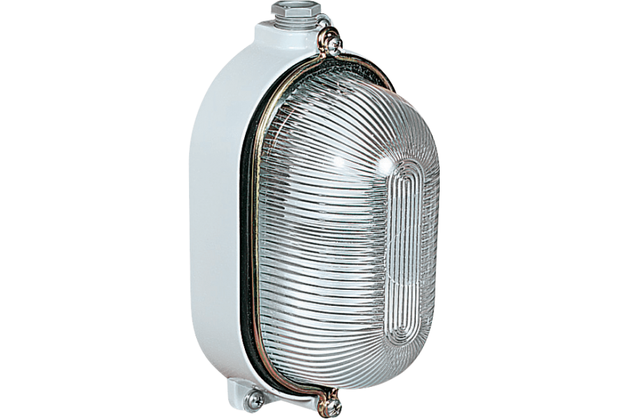 Oval light fixtures in aluminium alloy with glass diffuser IP66
