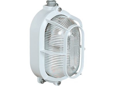 Oval light fixtures in aluminium alloy with protective cage in aluminium IP66