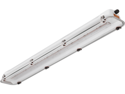 Pantallas LED acero galvanizado pintado-vidrio de 1300 mm de longitud IP66 zonas 2 (GAS) y 21-22 (POLVO)