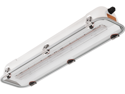 Pantallas LED acero galvanizado pintado-vidrio de 690 mm de longitud IP66 zonas 2 (GAS) y 21-22 (POLVO)