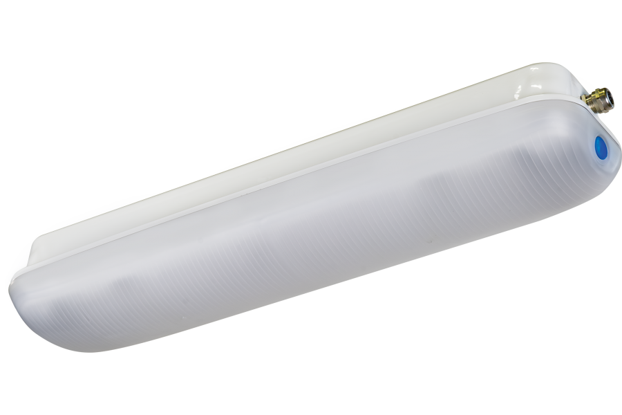 LED light fixtures in painted AISI 316L stainless steel, lenght 650 mm IP66/IP67