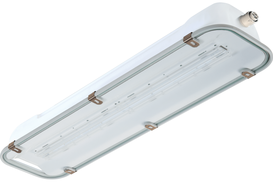 LED light fixture High efficiency in galvanised steel-glass lenght 690 mm IP66