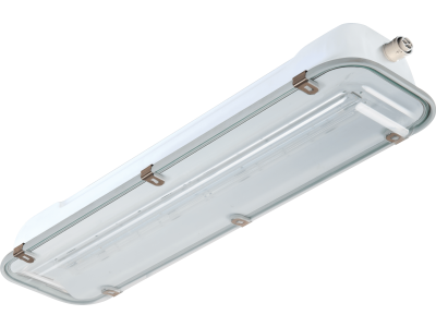 Plafoniera LED acciaio zincato verniciato policarbonato lunghezza 690 mm IP66