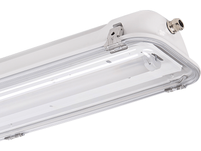 LED light fixtures in painted galvanised steel transparent polycarbonate lenght 690 mm IP66/IP67