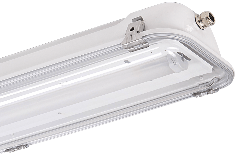 LED light fixtures in painted galvanised steel transparent polycarbonate lenght 690 mm IP66/IP67