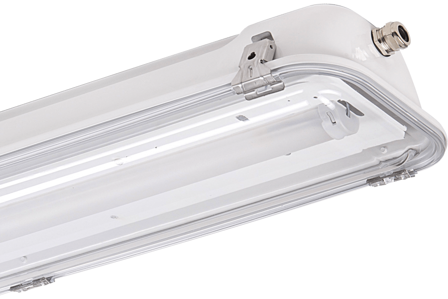 Plafoniere LED acciaio zincato verniciato policarbonato trasparente lunghezza 690 mm IP66/IP67