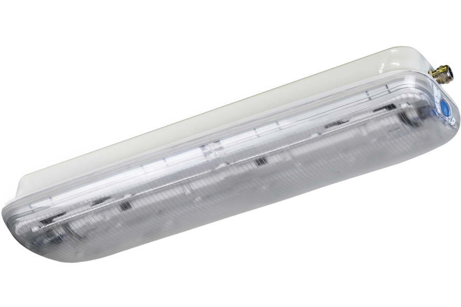LED light fixtures in painted galvanised steel lenght 650 mm IP66/IP67