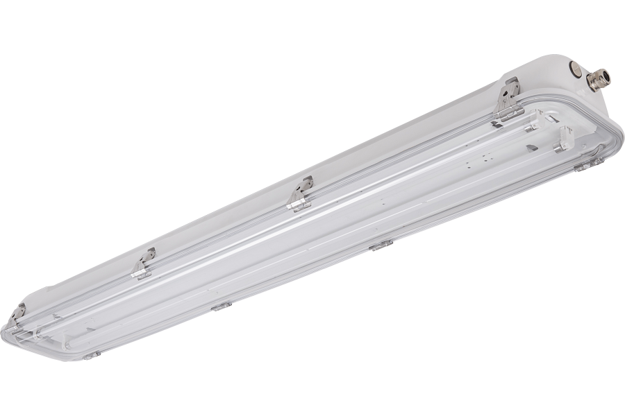 Light fixtures in painted galvanised steel transparent polycarbonate lenght 1300 mm IP66/IP67