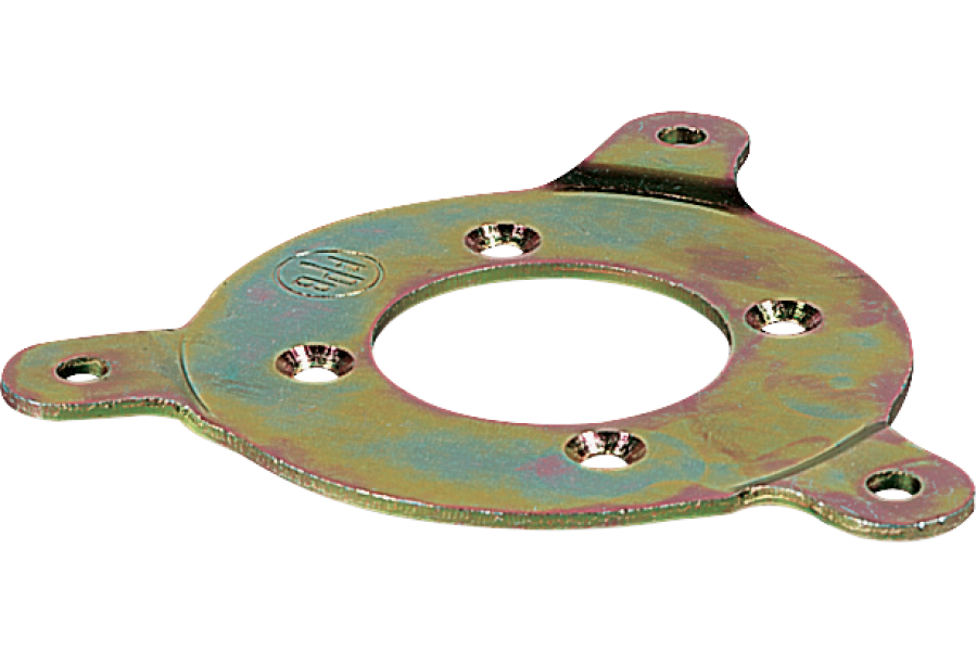 Base di fissaggio a soffitto in acciaio zincotropicalizzato per fanali cilindrici UNAV 2132, 2133, 2134