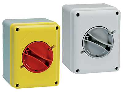 CAM-SZ Isolator switches for wall-mounting in thermoplastic from 16A to 100A, IP65