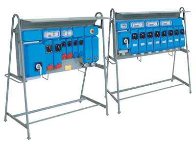 ENERGY TAIS Quadri di distribuzione da cantiere in termoindurente su cavalletto in acciaio inossidabile da 63A a 200A, IP65