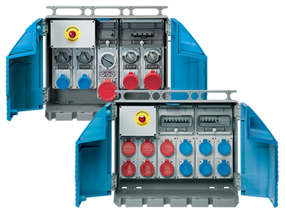 ENERGYBOX Assemblies for Construction Sites (ACS) distribution boards in technopolymer from 32A to 63A, IP65
