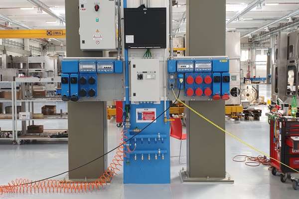The IMA industrial plant electrified with TAIS and X-CEE sockets