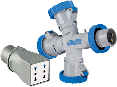 MULTIPLAY Multipliers and adaptors in thermoplastic for industrial and domestic use from 16A to 32A, IP20 and IP67