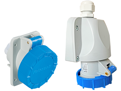 topTER Flush-mounted sockets in thermoplastic from 16A to 63A, IP44 and IP67
