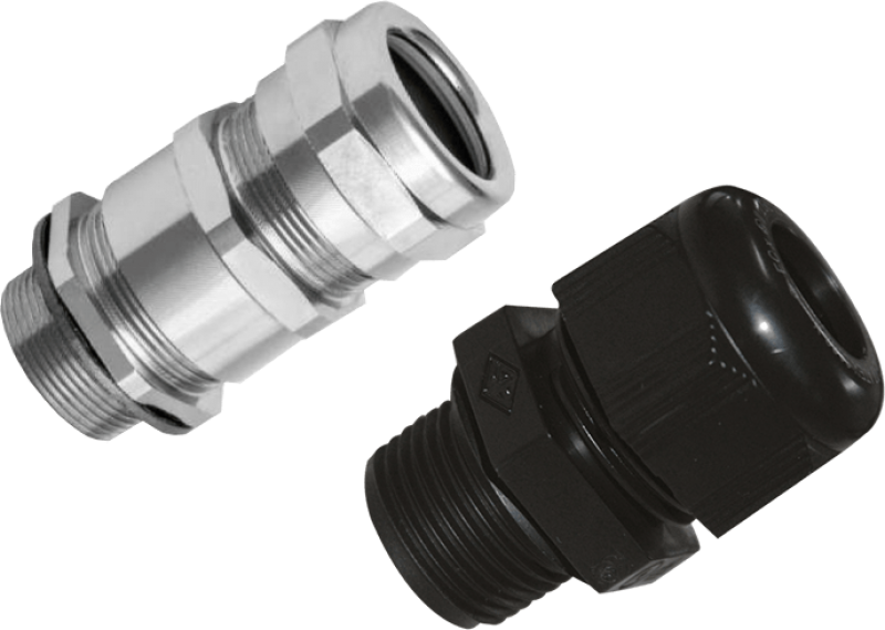10 Pressacavi M20 IP68 Impermeabili - Per Cavi 6-12 Mm Con Dado E Rondella