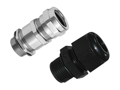 UNI-EX ATEX Cable glands and adaptors in technopolymer and nickel-plated brass, IP66/IP68, for zones 1, 21, 22, 22