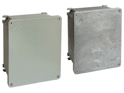 UNIBOX Universal boxes in aluminium alloy with blind cover, IP66/IP67