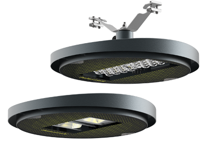 FIT URBAN suspension LED light fixtures for roads and urban areas in aluminium alloy from 2500 lm to 16240 lm, IP66