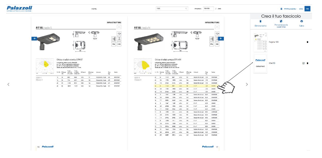 Aggiungi datasheet Lighting Catalog Composer