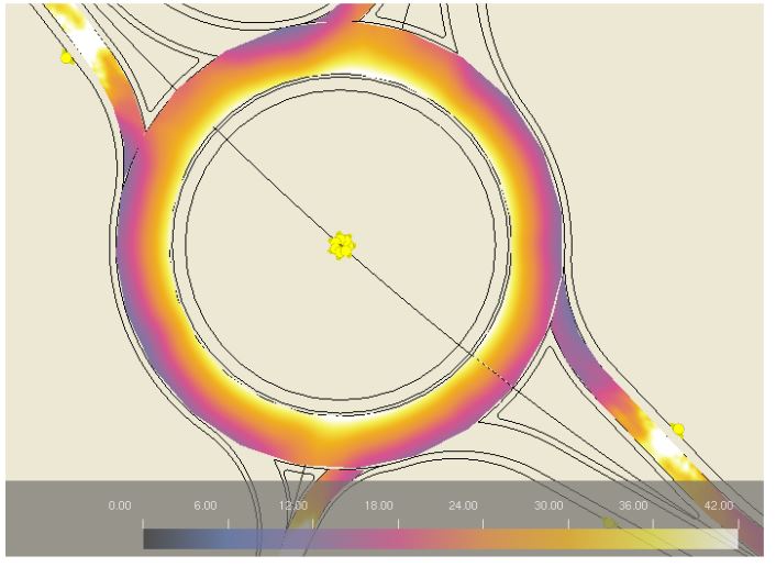 Roundabout road lighting